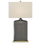 Настольная лампа керамическая с тканевым прямоугольным абажуром Flask варинант исполнения - 2 | Loft Concept в Саратове