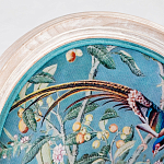 Стул из массива бука бирюзовый с изображением птиц и цветов Turquoise Beige Chinoiserie Birds Garden Chair варинант исполнения - 3 | Loft Concept в Саратове