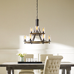 Люстра с цилиндрическим плафонами из толстого волнистого стекла в индустриальном стиле Feiss варинант исполнения - 7 | Loft Concept в Саратове