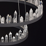 Люстра с двумя кольцами черного цвета с хрустальными элементами QUARTZ CRYSTAL варинант исполнения - 12 | Loft Concept в Саратове