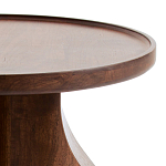 Круглый приставной стол из массива ореха Balu Wooden Side Table варинант исполнения - 3 | Loft Concept в Саратове