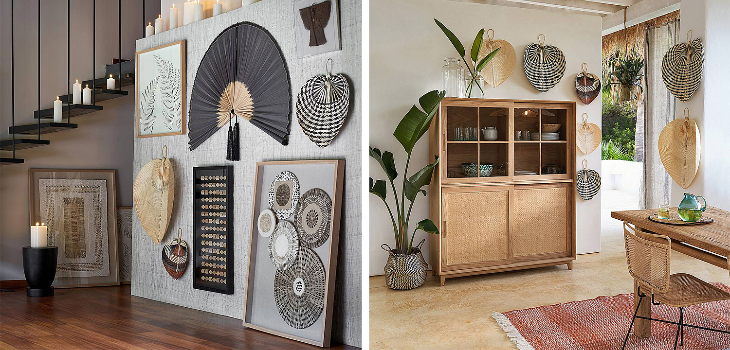 Аксессуар на стену Wicker Bamboo Fan Аксессуар на стену Wicker Bamboo Fan - Loft-Concept в Саратове