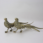Статуэтка бронзовая пара Фазаны золотые Bronze Birds варинант исполнения - 1 | Loft Concept в Саратове