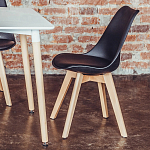 Стул с основой из пластика и мягким сиденьем Arvika Black варинант исполнения - 9 | Loft Concept в Саратове