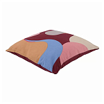 Подушка декоративная хлопковая с абстрактным принтом Elysian Flow Terra варинант исполнения - 1 | Loft Concept в Саратове