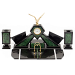 Настольный канцелярский набор из нефрита с декором в виде орла Golden Eagle варинант исполнения - 1 | Loft Concept в Саратове