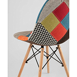 Пластиковый стул на ножках из массива бука Eames Пэчворк варинант исполнения - 3 | Loft Concept в Саратове