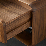 Прикроватная деревянная тумба с ящиком и нишей для хранения Moon Walnut Furniture варинант исполнения - 5 | Loft Concept в Саратове