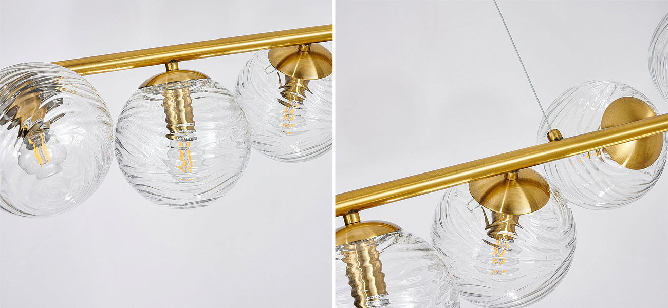 Люстра Perforated Glass Bubbles 8 ламп Люстра Perforated Glass Bubbles 8 ламп - Loft-Concept в Саратове