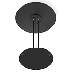 Стол журнальный с круглой столешницей из стекла Gray and Gold Marble варинант исполнения - 6 | Loft Concept в Саратове