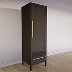 Узкий Шкаф Primo с 2 выдвижными ящиками Темный орех варинант исполнения - 3 | Loft Concept в Саратове