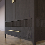 Шкаф платяной Primo с выдвижными ящиками шпон Темный орех варинант исполнения - 6 | Loft Concept в Саратове