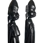 Комплект из 2-х деревянных статуэток Asmat Tall Statuettes Black варинант исполнения - 3 | Loft Concept в Саратове