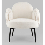 Полукресло Wave Stripes букле белый варинант исполнения - 4 | Loft Concept в Саратове