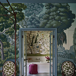 Обои ручная роспись Malmaison Special Colourway on Auguste scenic paper варинант исполнения - 2 | Loft Concept в Саратове