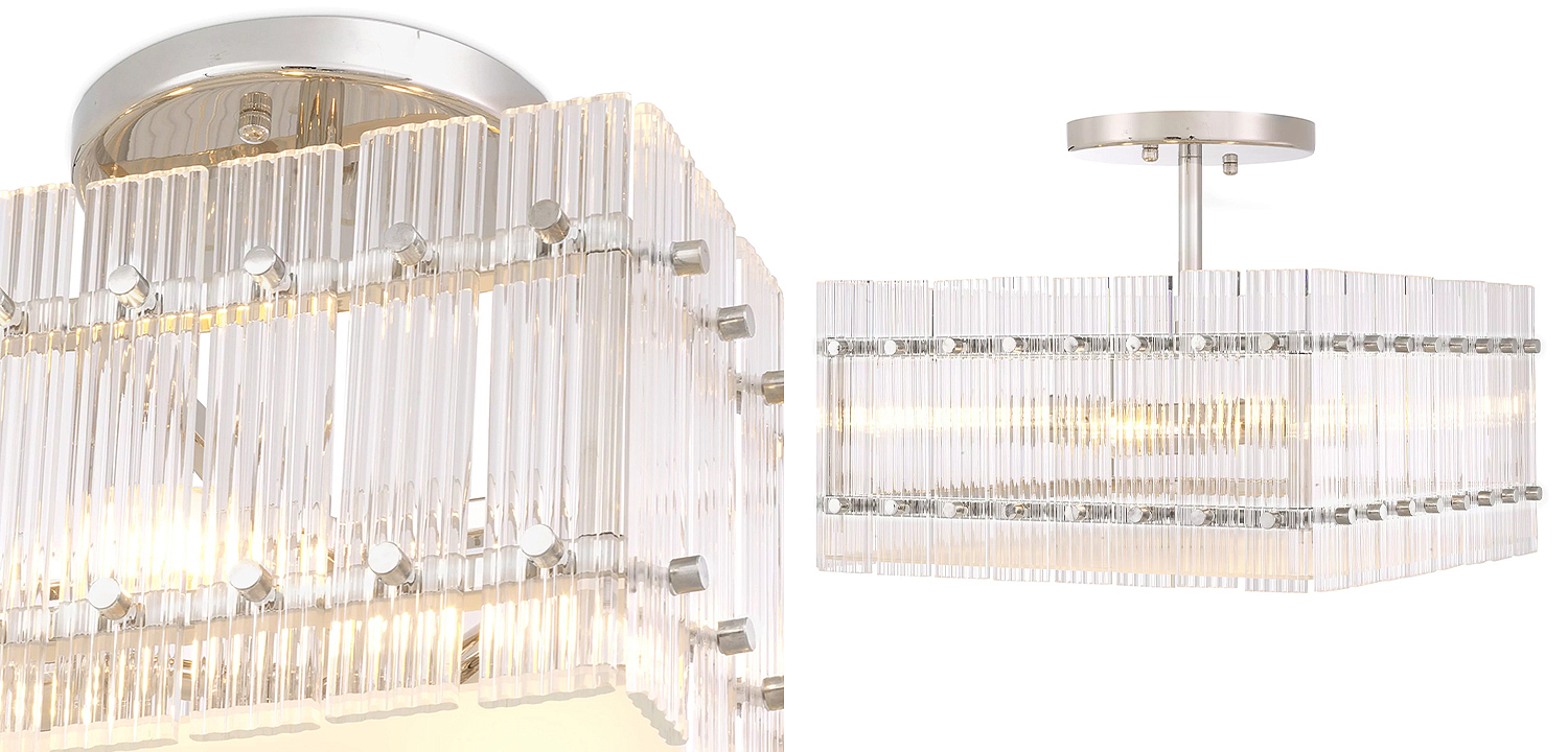 Потолочный светильник Eichholtz Ceiling Lamp Ruby Square Nickel Потолочный светильник Eichholtz Ceiling Lamp Ruby Square Nickel - Loft-Concept в Саратове