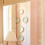 Обои ручная роспись Jharokha Arches Original colourway on pink painted Xuan paper варинант исполнения - 5 | Loft Concept в Саратове