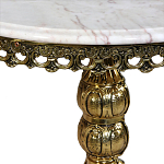 Стол круглый с мраморной столешницей Coffee De Bronze варинант исполнения - 1 | Loft Concept в Саратове