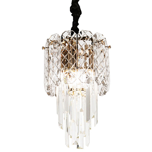 Подвесной хрустальный светильник Harmonica Crystal Gold Hanging Lamp