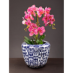 Кашпо с орнаментом в сочетании белого и синего цвета Artistic Flowerpot варинант исполнения - 4 | Loft Concept в Саратове