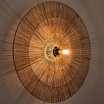 Круглый настенный светильник с декором из пеньковой веревки Alano Wall Lamp варинант исполнения - 2 | Loft Concept в Саратове