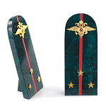 Сувенир Погон МВД из натурального камня змеевик Souvenir Epaulets варинант исполнения - 3 | Loft Concept в Саратове