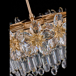 Люстра круглая с декоративными элементами в виде крупных хрустальных цветов Palace Gardens варинант исполнения - 4 | Loft Concept в Саратове