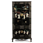 Шкаф черный в китайском стиле  Chinese Cabinet Black варинант исполнения - 1 | Loft Concept в Саратове