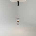 Подвесной светильник с плафоном из стекла с зеркальным градиентом Double Moon варинант исполнения - 4 | Loft Concept в Саратове