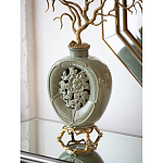 Ваза зеленая с бронзовыми ветвями и фарфоровыми рыбками Eden Garden варинант исполнения - 3 | Loft Concept в Саратове