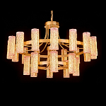 Люстра двухъярусная круглая с текстурными цилиндрическими плафонами Glimpse варинант исполнения - 3 | Loft Concept в Саратове