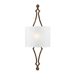 Бра с цилиндрическим тканевым абажуром белого цвета Feiss варинант исполнения - 1 | Loft Concept в Саратове