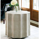 Приставной стол бежевый Stingray Skin Table кожа варинант исполнения - 2 | Loft Concept в Саратове