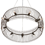 Люстра круглая из тонких прутьев Thin Bronze Rods варинант исполнения - 2 | Loft Concept в Саратове