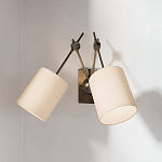 Бра с двумя тканевыми абажурами в форме цилиндра Prerequisites варинант исполнения - 3 | Loft Concept в Саратове