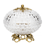 Конфетница из прозрачного рельефного стекла Eden Garden варинант исполнения - 1 | Loft Concept в Саратове