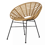 Стул круглый с ротанговым плетением Round Wicker Stool варинант исполнения - 3 | Loft Concept в Саратове