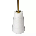 Кофейный столик с круглой столешницей на белом мраморном основании Original Foundation варинант исполнения - 5 | Loft Concept в Саратове