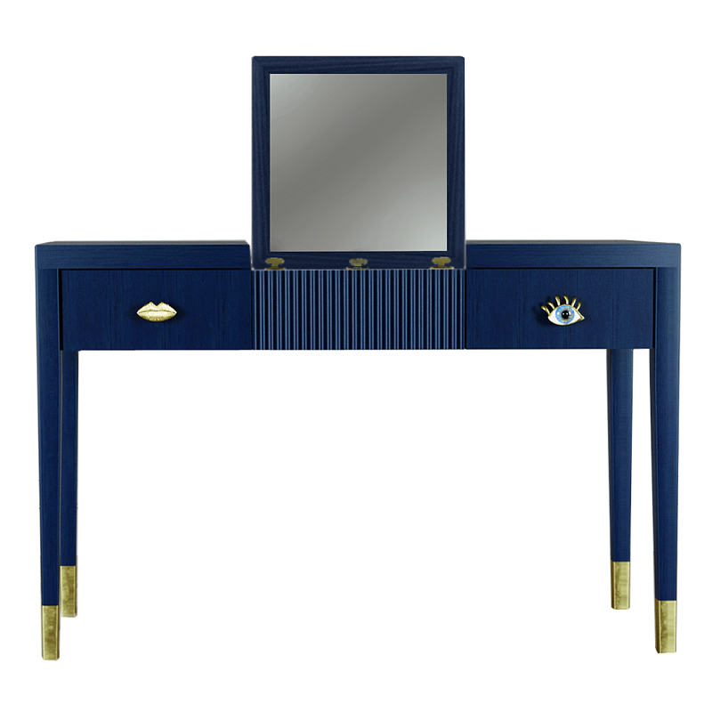Туалетный стол - Трельяж Elsa Dreams Blue 120 см Синий в Саратове | Loft Concept 