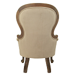 Кресло с мягкой обивкой из светло-коричневого велюра на 4-х деревянных ножках Evelyn Classical Armchair варинант исполнения - 2 | Loft Concept в Саратове