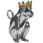 Статуэтка обезьяна в короне серебряная Golden Monkey варинант исполнения - 4 | Loft Concept в Саратове