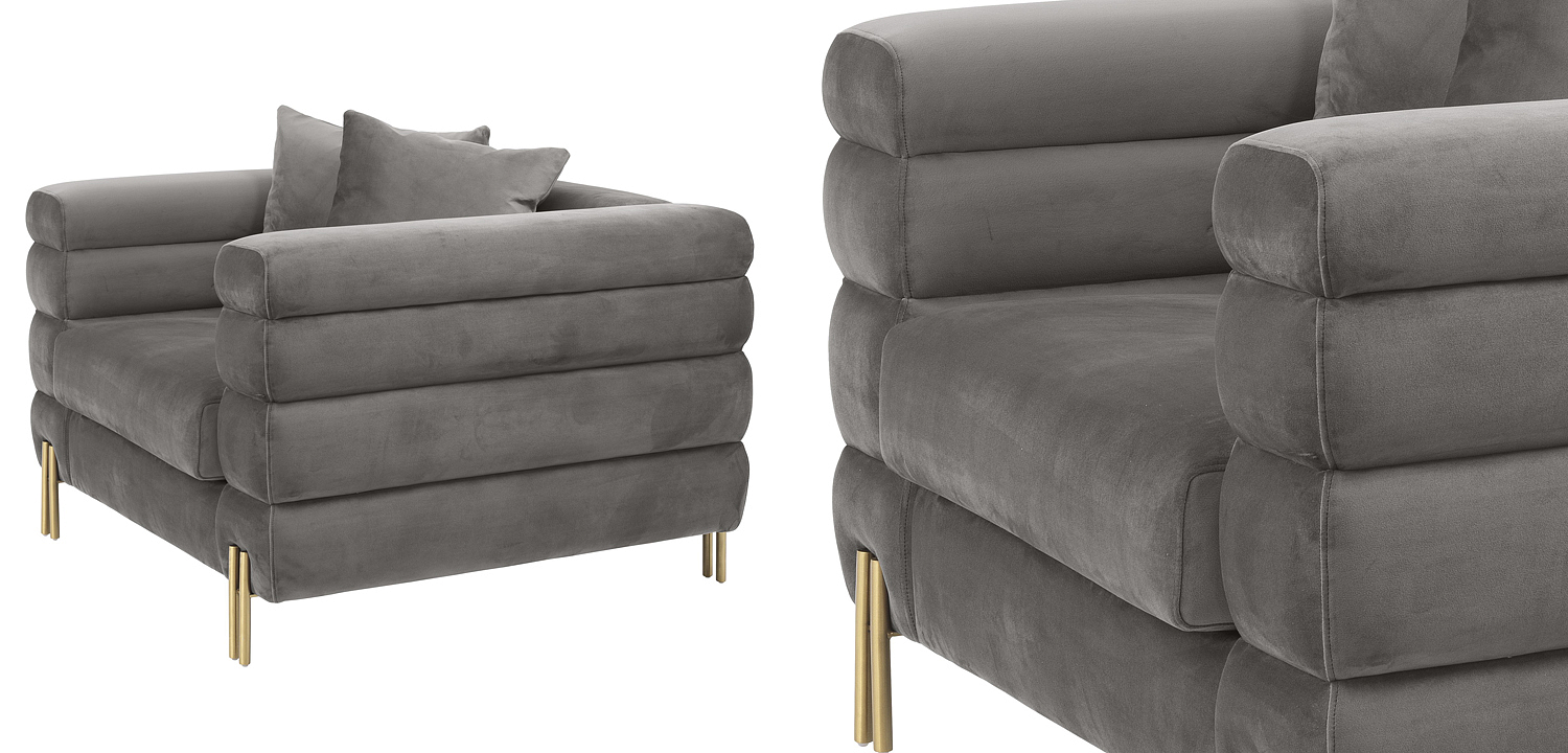 Кресло Eichholtz Chair York grey Кресло Eichholtz Chair York grey - Loft-Concept в Саратове