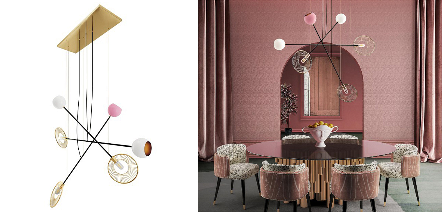 Дизайнерская Люстра Melrose Suspension Lamp Brass Aluminum Lacquered Дизайнерская Люстра Melrose Suspension Lamp Brass Aluminum Lacquered - Loft-Concept в Саратове