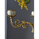 Подсвечник белый Попугай из фарфора с бронзовыми элементами Eden Garden варинант исполнения - 7 | Loft Concept в Саратове