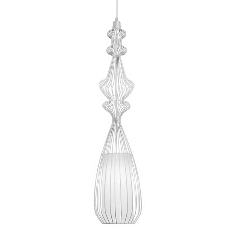Подвесной светильник Wire Dream Pendant 1 Белый Белый Подвесной светильник Wire Dream Pendant 1 Белый Белый в Саратове | Loft Concept
