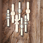 Подвесной светильник из дымчатого стекла цилиндрической формы с чёрным металлическим основанием Hiding secrets варинант исполнения - 8 | Loft Concept в Саратове