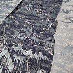 Мебельная ткань Вышивка темно-серый цвет 130 см T2-40 варинант исполнения - 2 | Loft Concept в Саратове