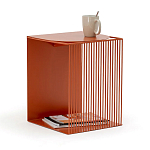 Оранжевый приставной стол из металла Lattice варинант исполнения - 3 | Loft Concept в Саратове