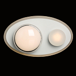 Бра овальной формы белого цвета с 2-мя лампами Lunar Pebbles варинант исполнения - 2 | Loft Concept в Саратове