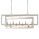 Люстра серебряная из пересекающихся прямоугольных элементов Intersecting Rectangles варинант исполнения - 2 | Loft Concept в Саратове